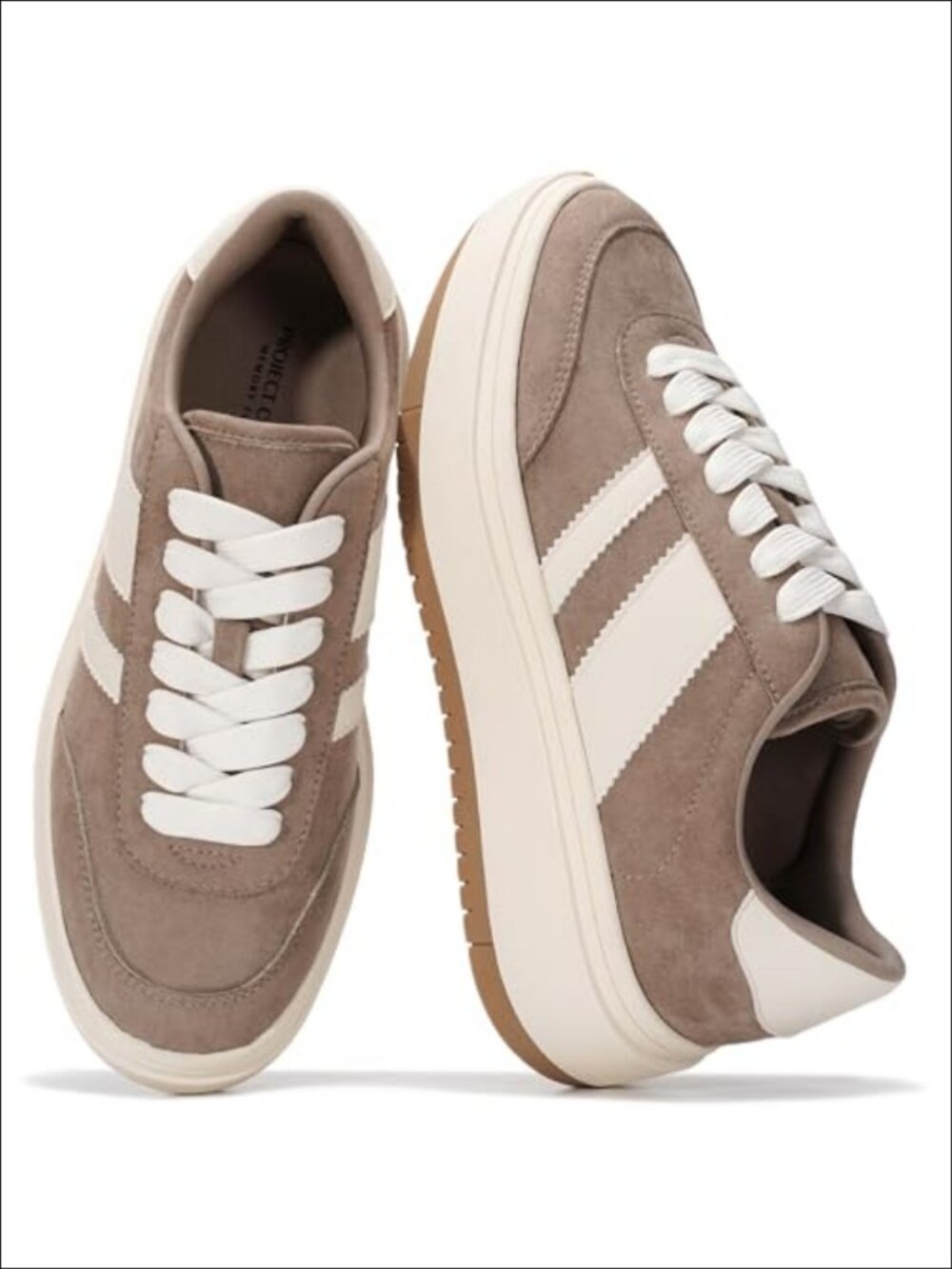 Platform Sneakers Lace-Up Leather Women's Casual Athletic Shoes